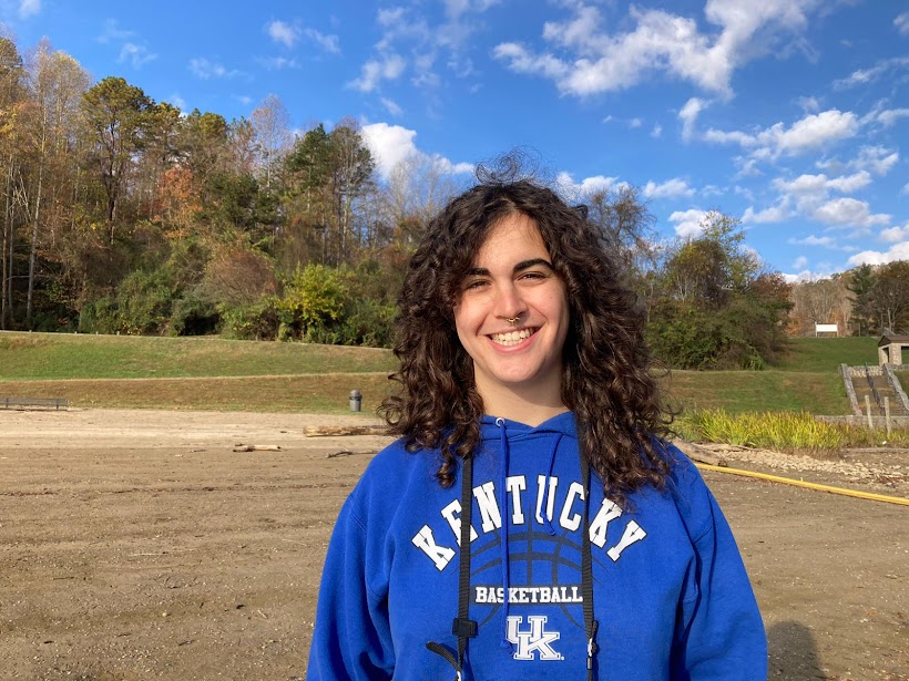 Sarah smiling in scenic Sassafras, Kentucky.